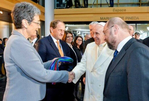 Ulrike Lunacek and Pope Francis